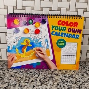 Calendario para colorear de 12 paginas